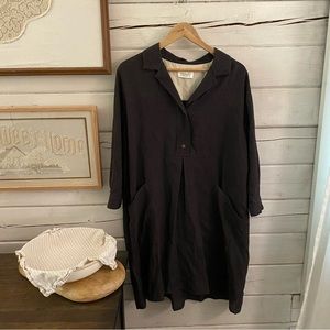 Dark Plaid Wool TOAST Tunic Dress